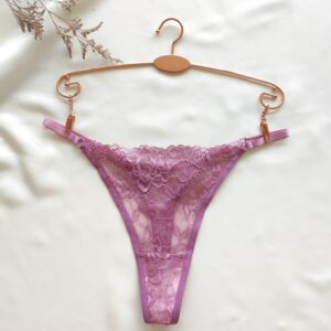 tanga regulable semihilo encaje lila modelo dalia