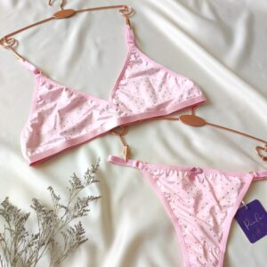 conjunto top rosado